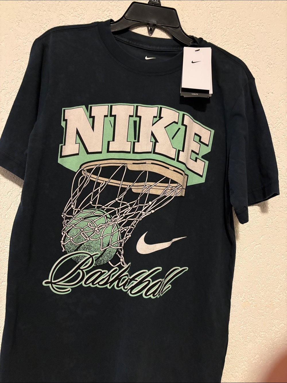 Nike Black & Mint Basketball Graphic Tee